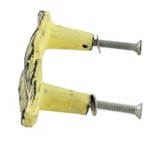Yellow Feather Distressed Iron Handles