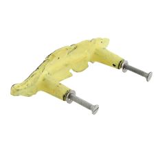 Yellow Feather Distressed Iron Handles