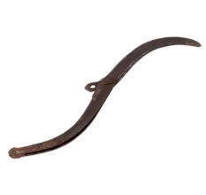 Primitive Brass Garden Tool With Dark Patina