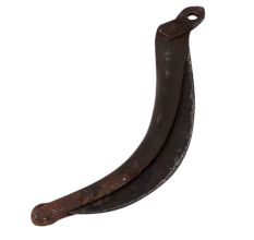 Primitive Brass Garden Tool With Dark Patina