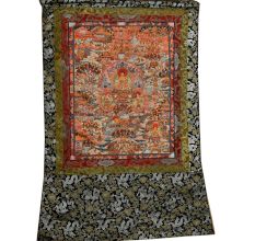 Tibetan Thangka Painting Of Life Of Buddha