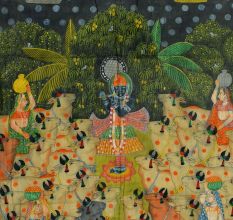 Pichwai Painting of Sharad Purnima Shreenathji
