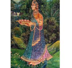Radha Krishna Rajasthani Painting With Gopies
