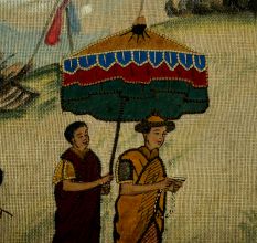 Traditional Tibetetian  Festival Folk Painting On Canvas