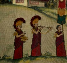 Traditional Tibetetian  Festival Folk Painting On Canvas