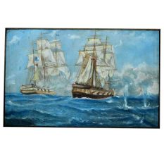 Canvas Painting Of French Ship Of The line At Sail