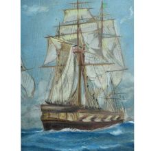 Canvas Painting Of French Ship Of The line At Sail