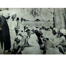 Vintage Photograph Of Nehru president of INCI Addressing Farmers