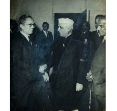 Old Photograph Of Nehru Shaking Hands With Indian Scientist