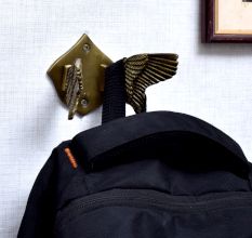 Antique Eagle Wing Small Aluminum Decorative Hook