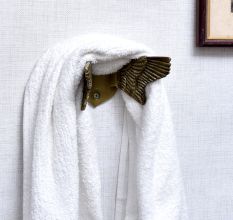 Antique Eagle Wing Small Aluminum Decorative Hook