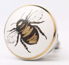 Golden Bumble Bee Flat Ceramic Cabinet knobs