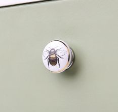 Golden Bumble Bee Flat Ceramic Cabinet knobs