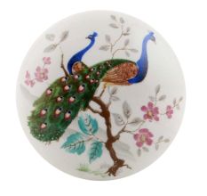 Peacock Scenery Flat Ceramic Cabinet Knobs