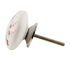Peacock Scenery Flat Ceramic Cabinet Knobs