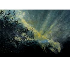 Canvas Painting  Burst Of Sun Rays