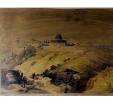 Canvas Painting Of The Haramesh-Sharif Jerusalem