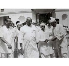 Photograph On Hardboard Of Indian Political Leaders