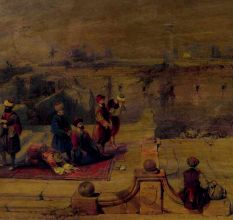Hardboard Print Mosque of Omar Jerusalem Showing The Site of the Temple