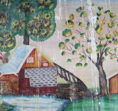Rustic Farmhouse Canvas Wall Painting
