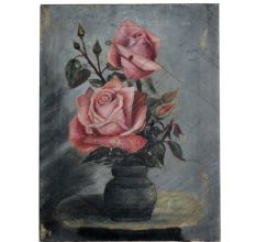 Oil Painting Of Pink RosesÂ On Canvas