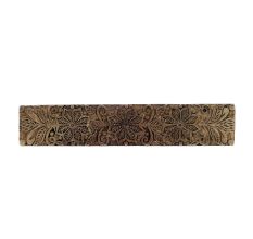 Engraved Brass Metal Mold Stamp With Floral Design