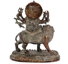 Brass Mata Sherawali Or Ma Durga Statue
