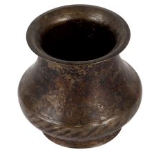 Brass Holy Water Pot With Lines Design