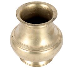 Brass Drinking PotÂ With A Bulging Belly