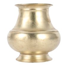 Brass Drinking PotÂ With A Bulging Belly
