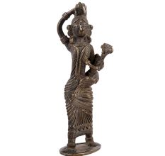 Brass Tribal Mother With Statue