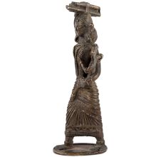 Brass Tribal Mother With Statue