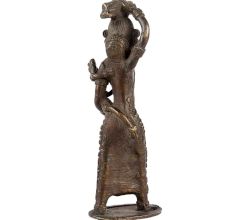 Brass Tribal Mother With Statue