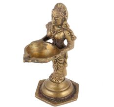 Golden Brass Deep Laxmi Holding Diya