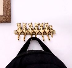 Brass Cat Wall Key Holder