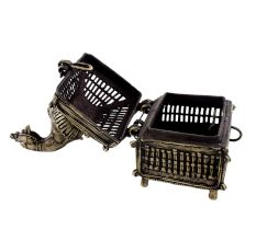 Brass Dhokra Jewelry Trinket Box Duck Statue