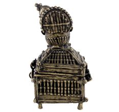 Brass Dhokra Jewelry Trinket Box Duck Statue