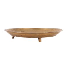 Round Brass Tray With Legs