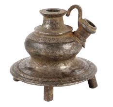 Old Brass Hookah Pipe Base Pot