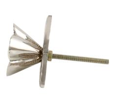 Silver Iron Cream Ceramic Bloom Cabinet Knobs