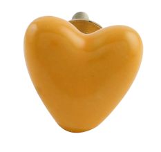 Mustard Tiny Heart Ceramic Cabinet Knobs