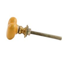 Mustard Tiny Heart Ceramic Cabinet Knobs
