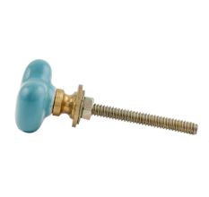 Sea Green Tiny Heart Ceramic Cabinet Knobs