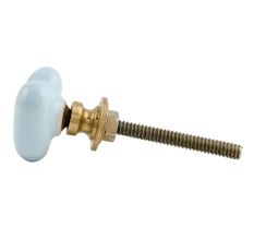 Sky Blue Tiny Heart Ceramic Cabinet Knobs 