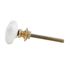 White Tiny Heart Ceramic Cabinet Knobs