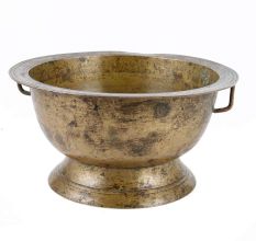 Brass Holy Bowl With Side Handles