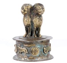 Brass Ashoka Pillar Four Lions Indian Emblem Paper Weight