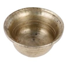 Brass Water Offering Bowl In Silver Finish