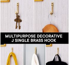 J Single Brass Hook In Golden Finish