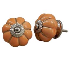 Sea Orange Ceramic Knob